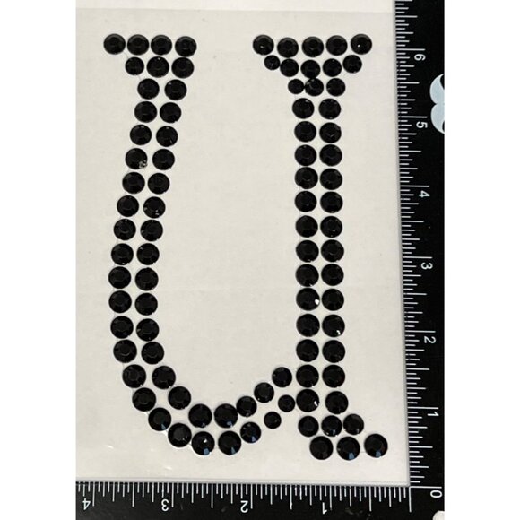 Recollections Halloween Bling Rhinestone Gem Embellishment Letter U 422466 - Picture 3 of 3
